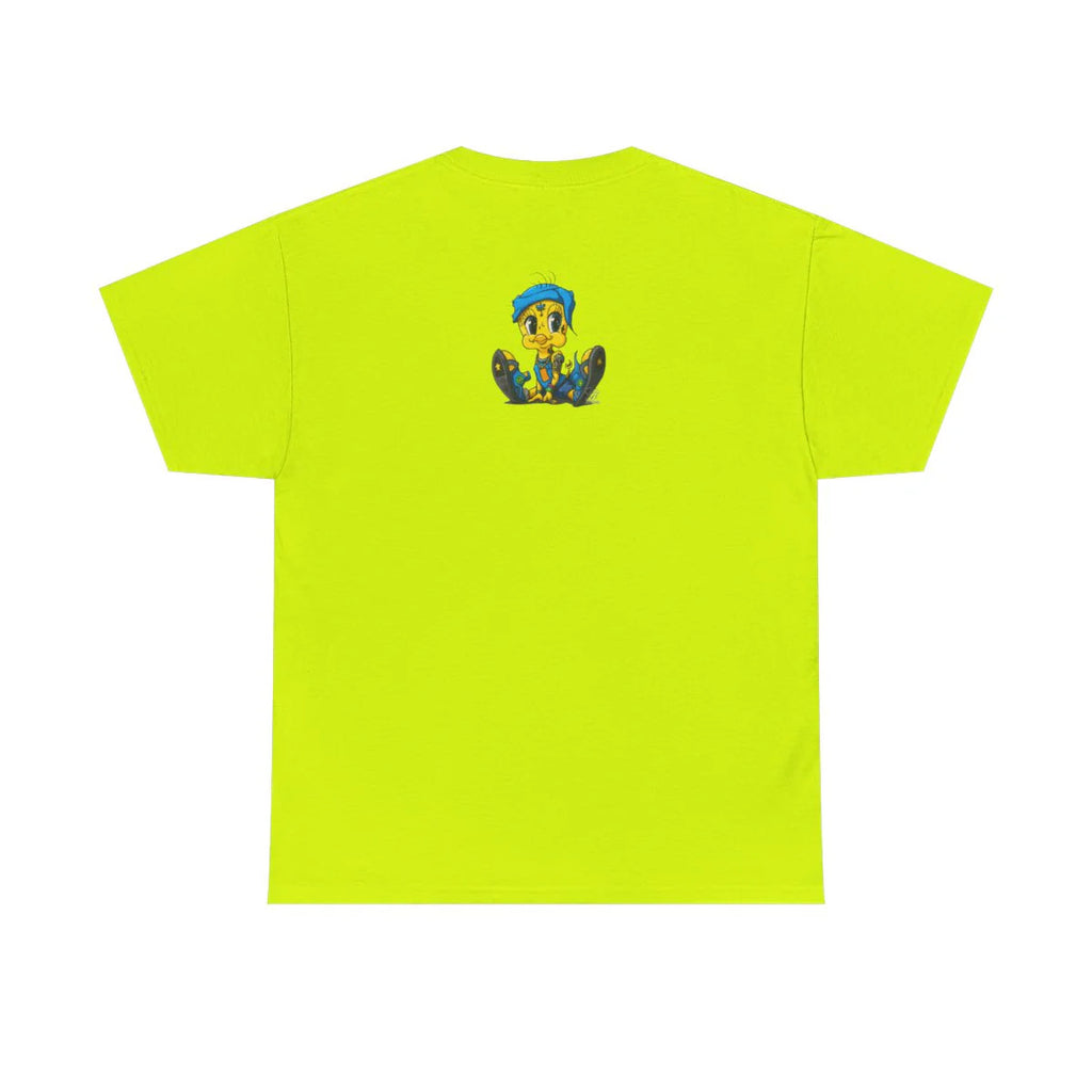 Blue Bandana Ghetto Tweet Bird Designer Unisex style Heavy Cotton Tee BY GT