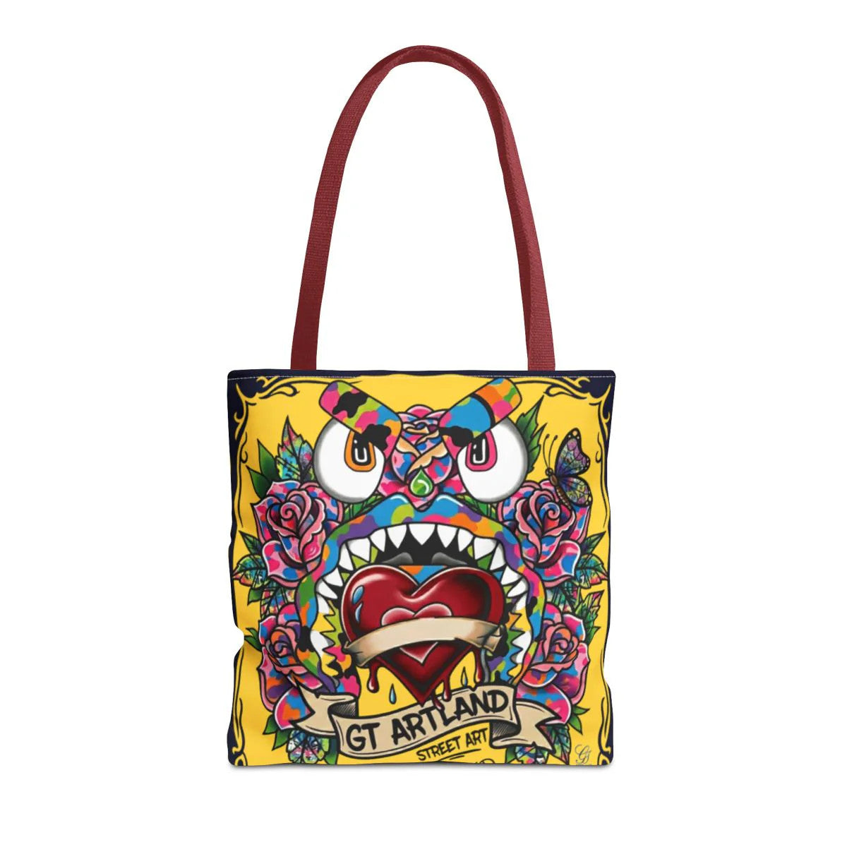 Colorful Gape Tattoo Monster Heart Tote Bag Designer Lucky Gold Edition |