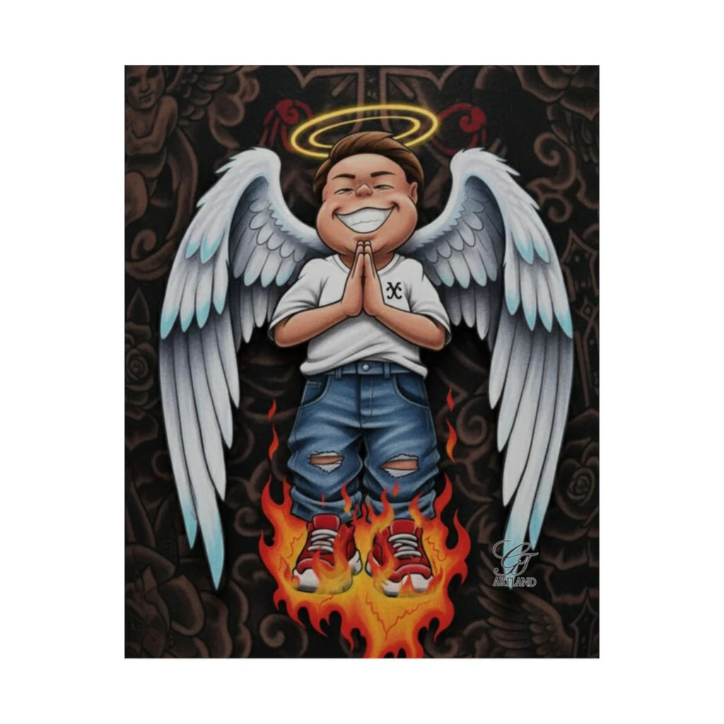Vanilla Praying Hands Angel Kid Urban Designer High Fashion Graffiti Designer