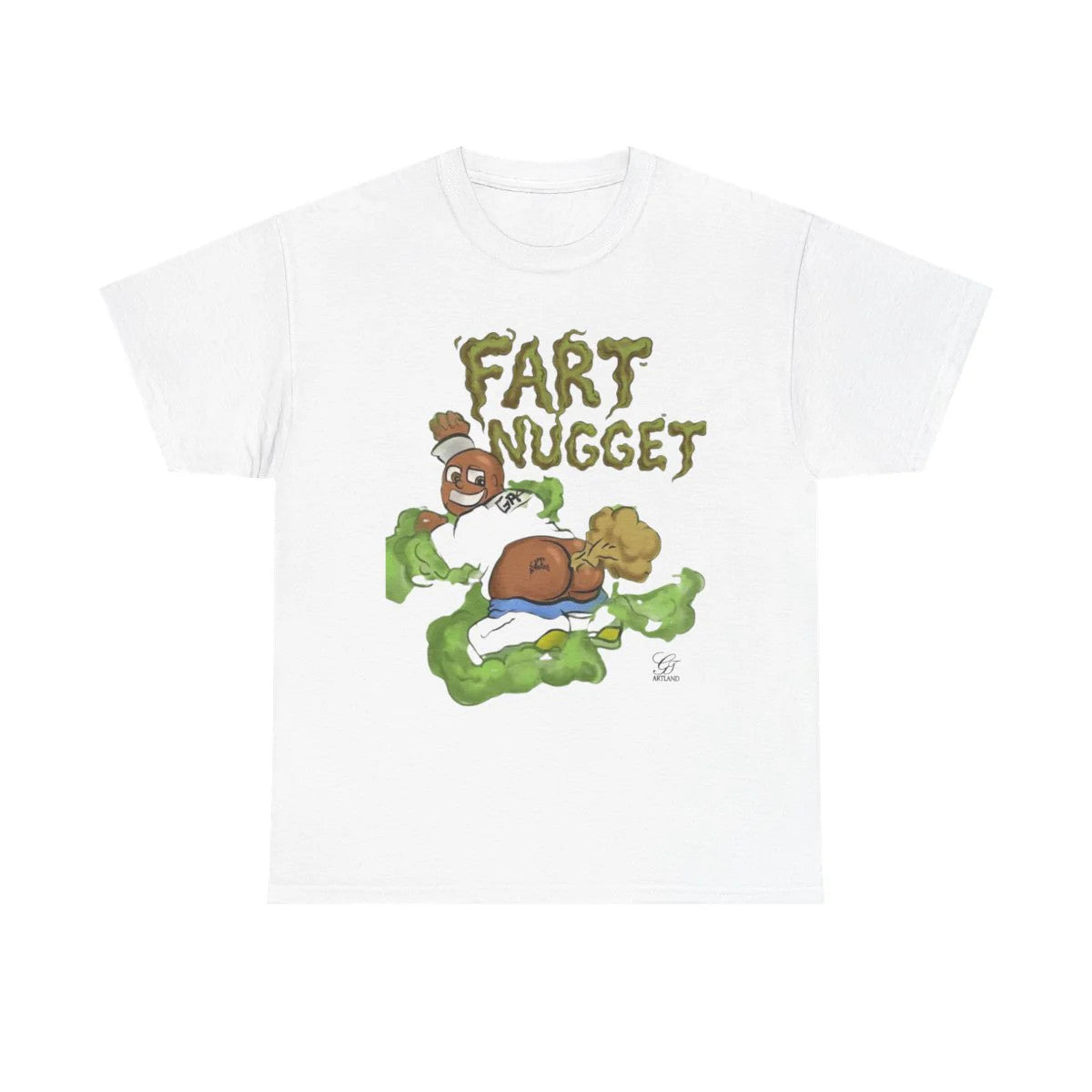Fart Nugget Ebony Edition Unisex Heavy Cotton Tee by GT Artland