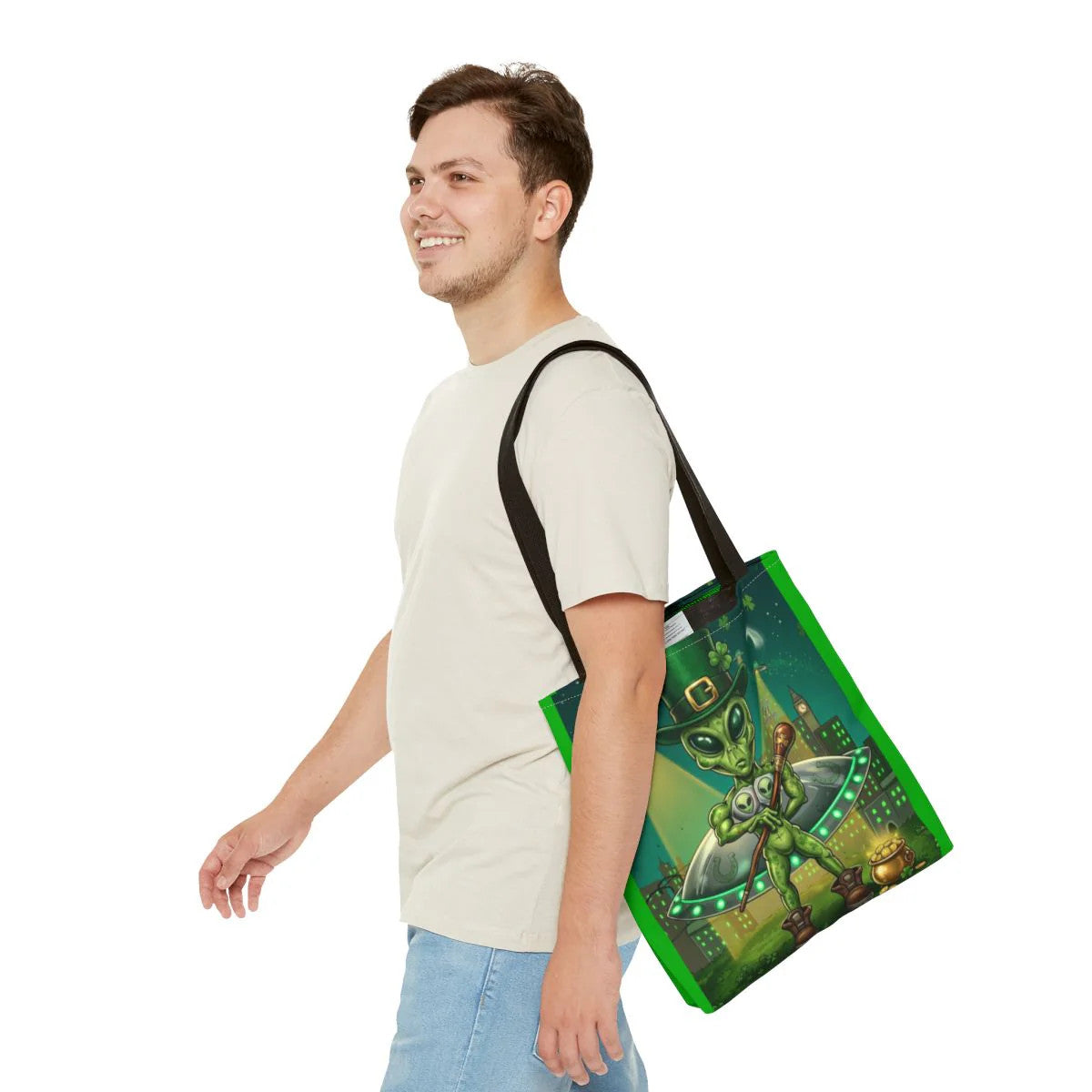 "Lucky Art" Urban Shamrock Designer Alien UFO Graffiti St. Patrick Theme