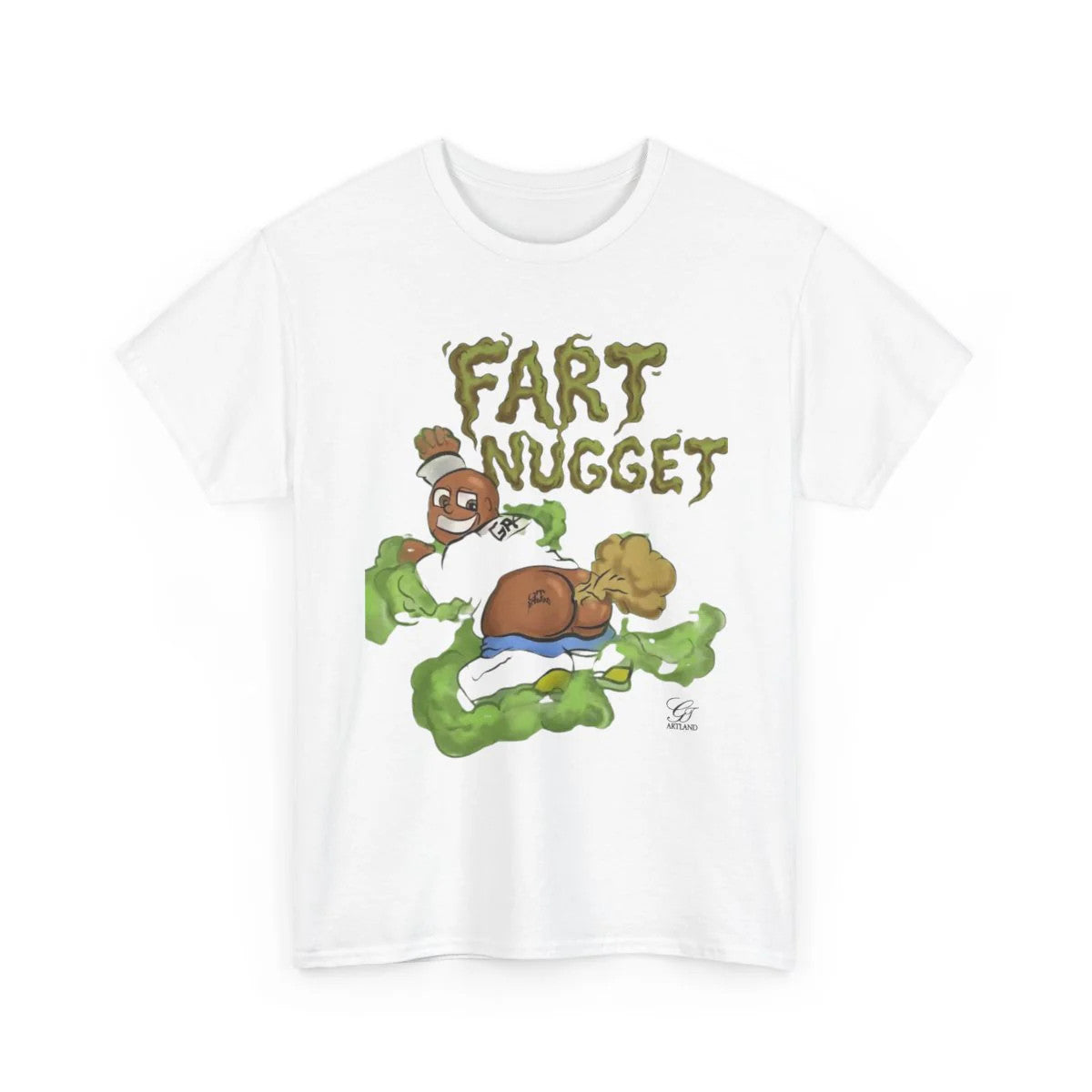 Fart Nugget Ebony Edition Unisex Heavy Cotton Tee by GT Artland