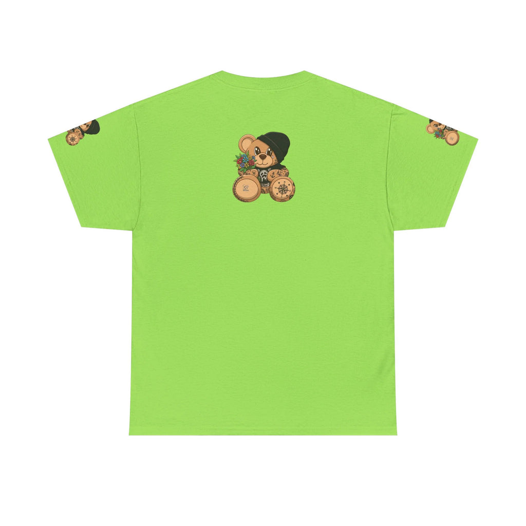 Teddy Bear with Beanie and Compass Tee | Floral Bouquet Graphic by GT Artland
