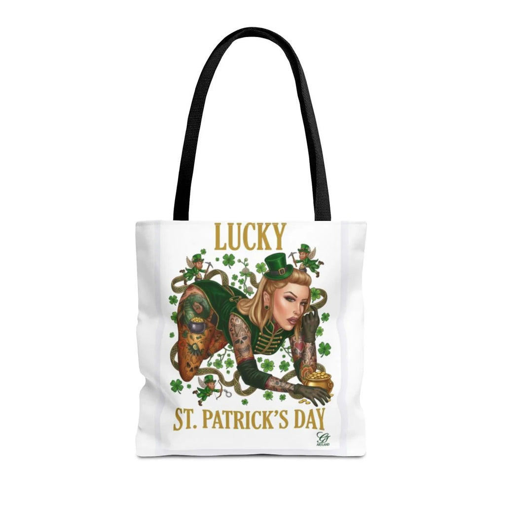 "Lucky" St Patrick's Day Tattoo Hot Sexy Vixen Designer Tote Bag by GT Artland