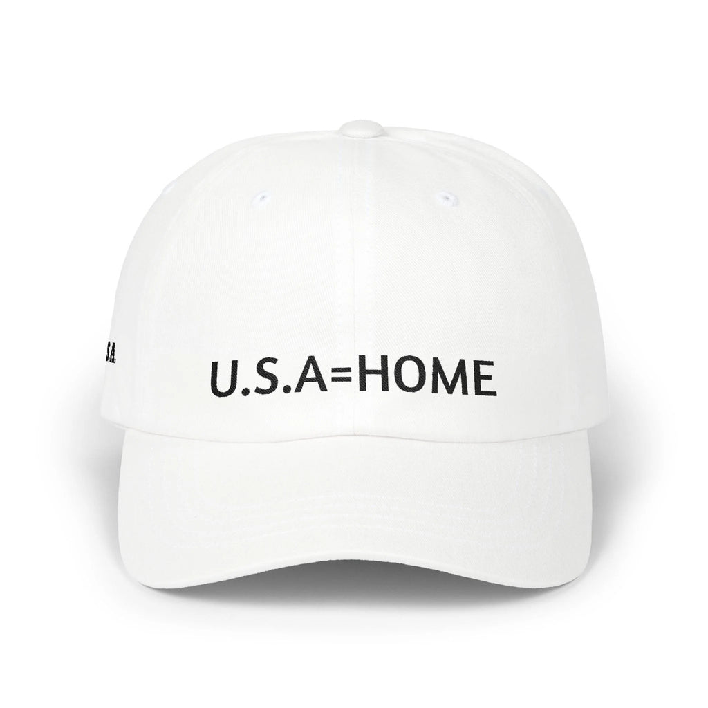 U.S.A=HOME Cap | Embroidered Unisex Hat, Patriotic Baseball Cap