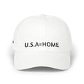 U.S.A=HOME Cap | Embroidered Unisex Hat, Patriotic Baseball Cap