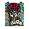 Graffiti Urban Hip Hop Designer Panda Rose Tattoo Drip Matte Vertical Posters
