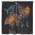Kingzilla Exclusive Gorilla God Alien Shower Curtain by GT Artland