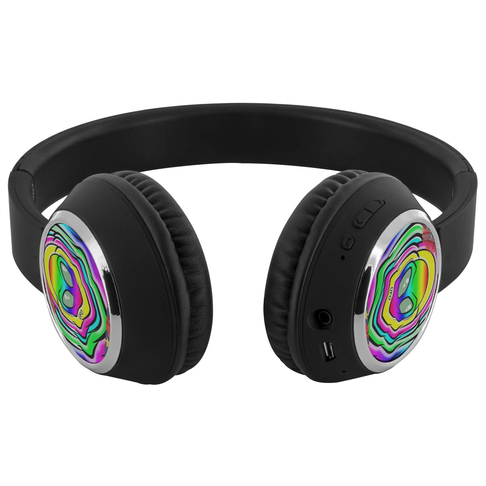 Electric UFO Rainbow Designer Beebop Headphones by GT Artland