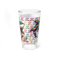 Colorful Shark Illustration Mixing Glass | 16oz Pint Glass, Rainbow Sea Life