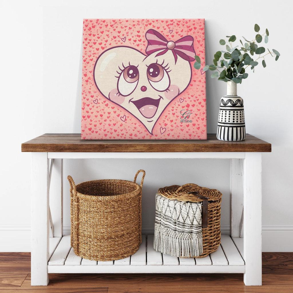 Cute Lolli Pop Art Love Edition Square Canvas Wrap by GT Artland