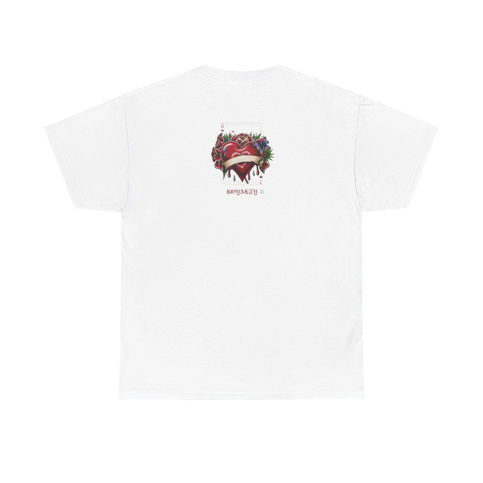 Hearts And Roses G Card Royalty Custom Text Unisex Heavy Cotton Tee by GT