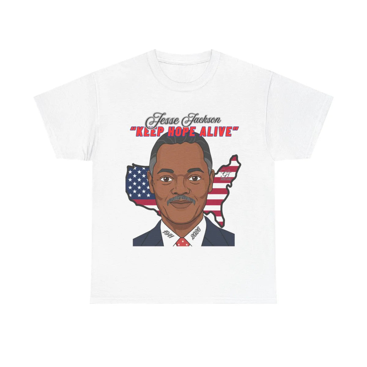Jesse Jackson "Keep Hope Alive" USA Designer Unisex Heavy Cotton Tee
