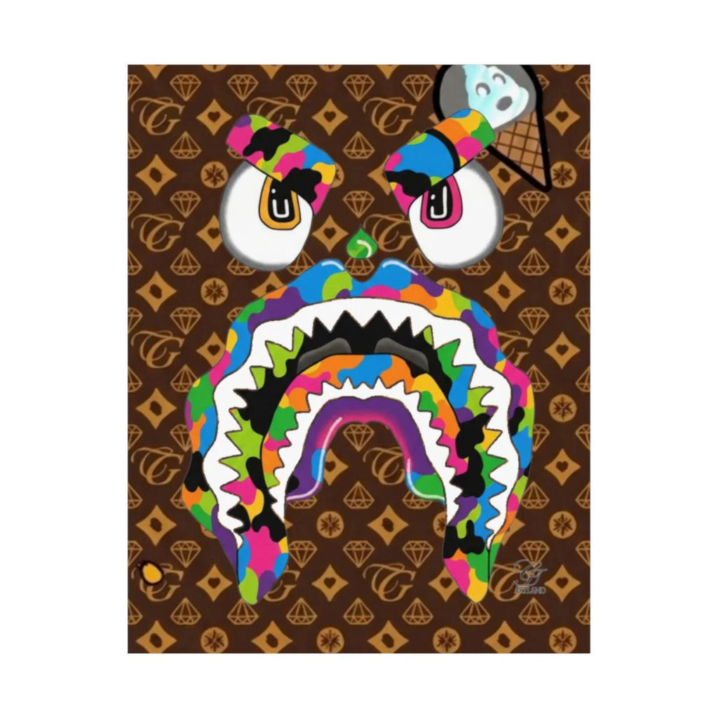 Gape Designer High Fashion Graffiti Designer Matte Vertical Posters by GT