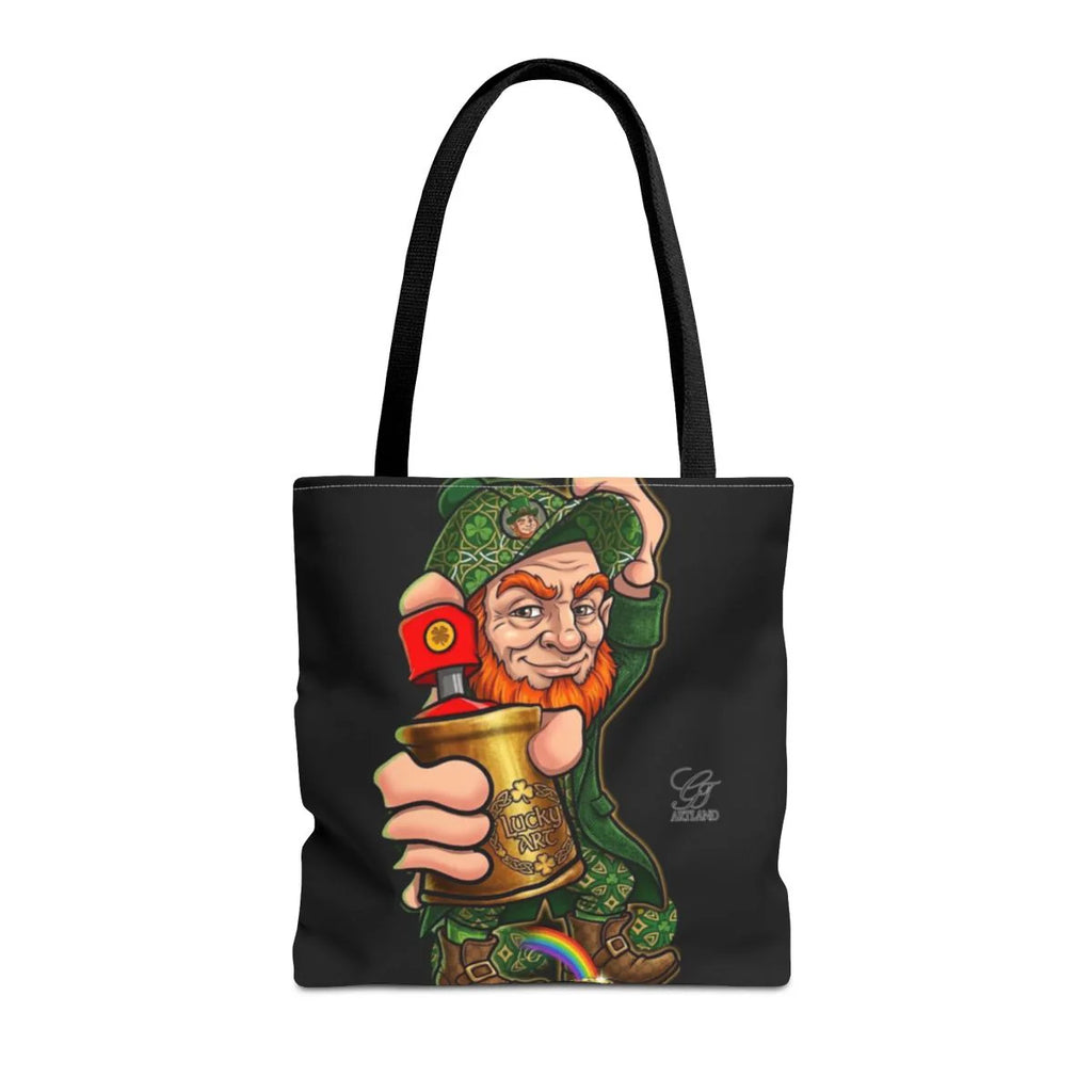 Spray Can Leprechaun Designer Tote Bag by GT Artland