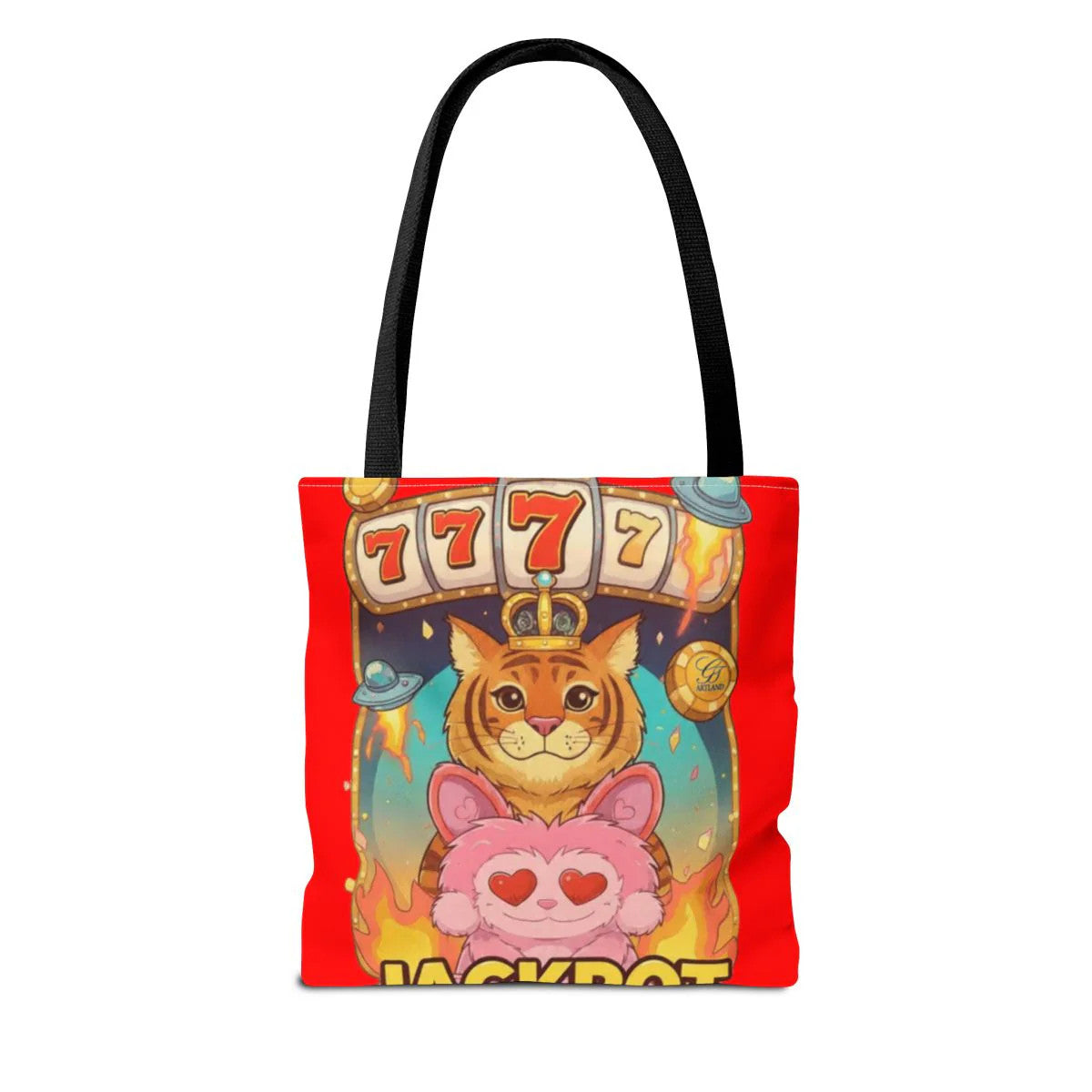 Jackpot "777" Tiger Bubu Casino Style HD Tote Bag Designer | All-Over Print by