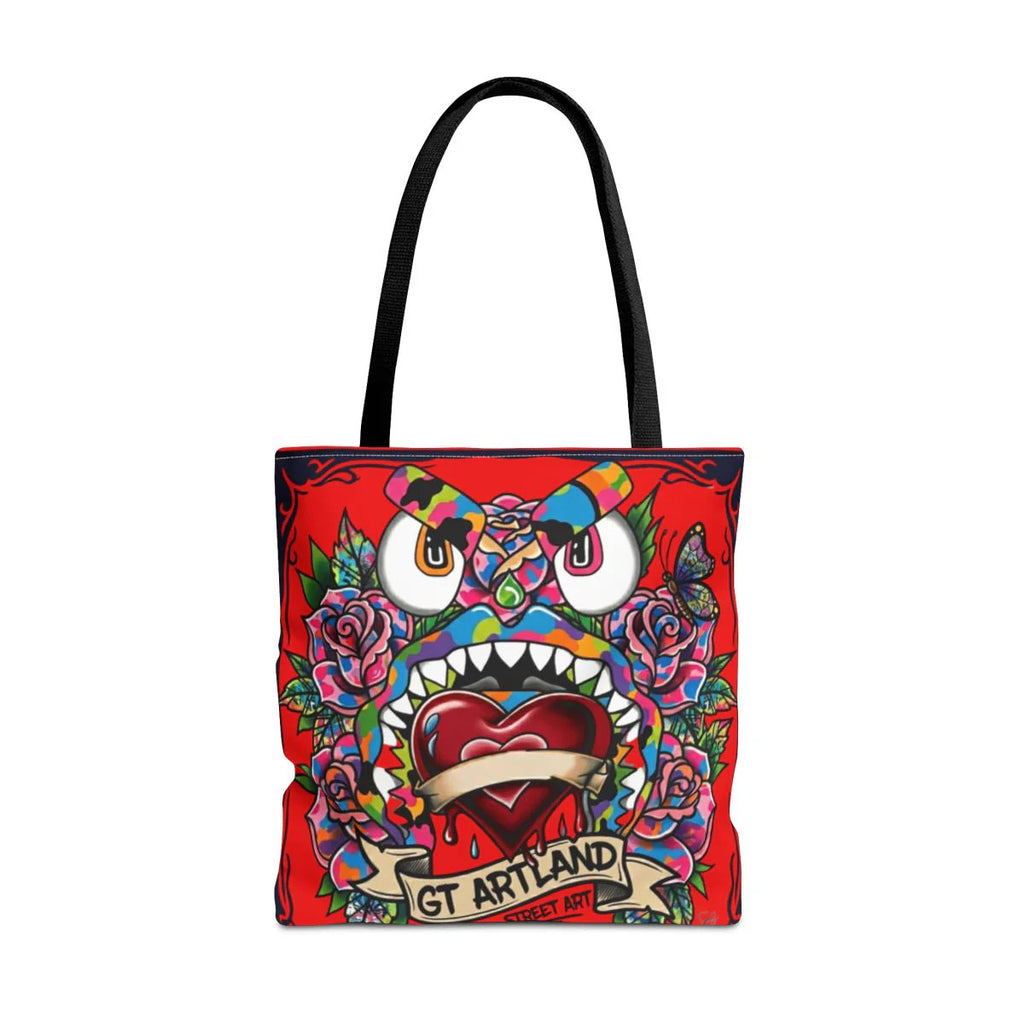 Colorful Gape Tattoo Monster Heart Tote Bag Bloody Red Designer Edition |