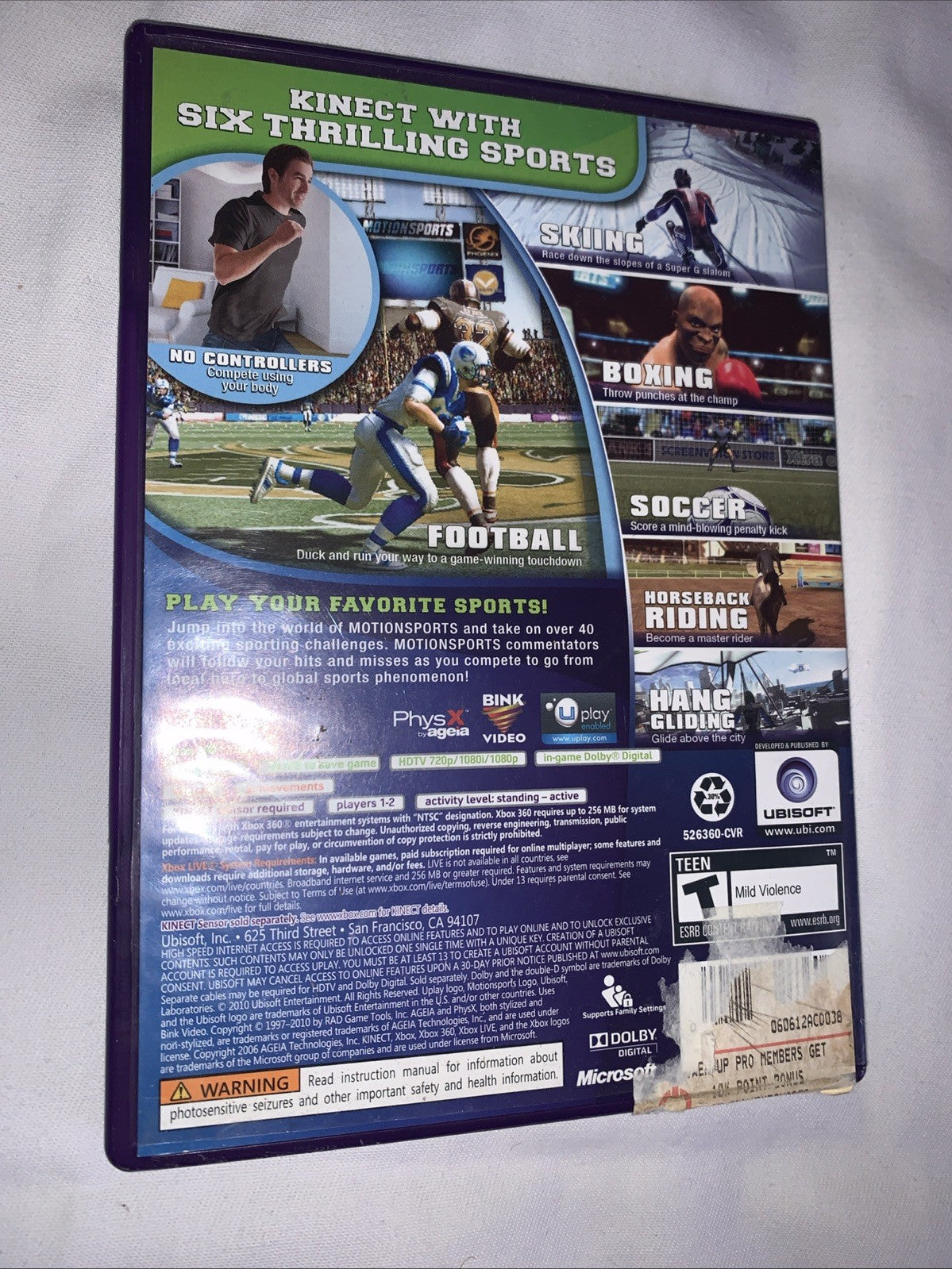 Motionsports (Microsoft Xbox 360, 2010)