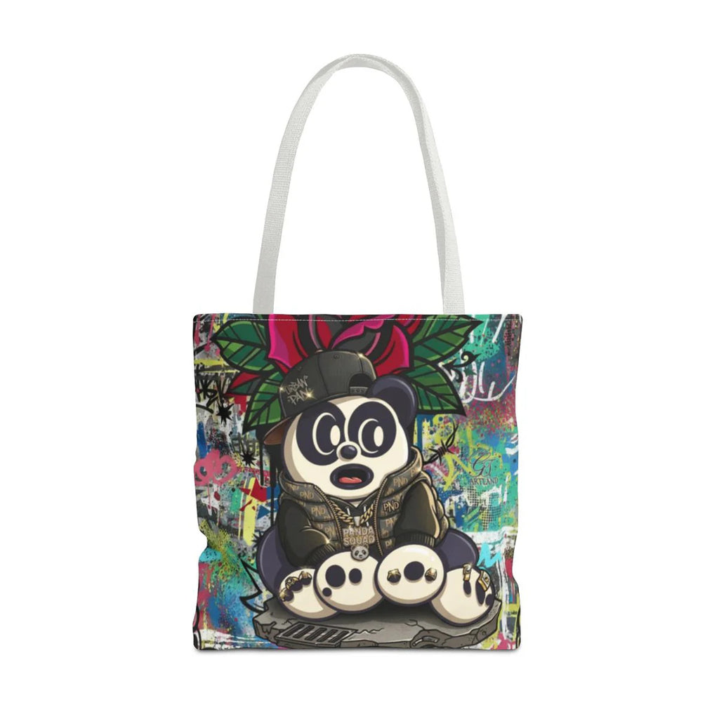 Hip Hop Panda Urban Designer Tattoo Rose Splash Tote Bag Designer | All-Over