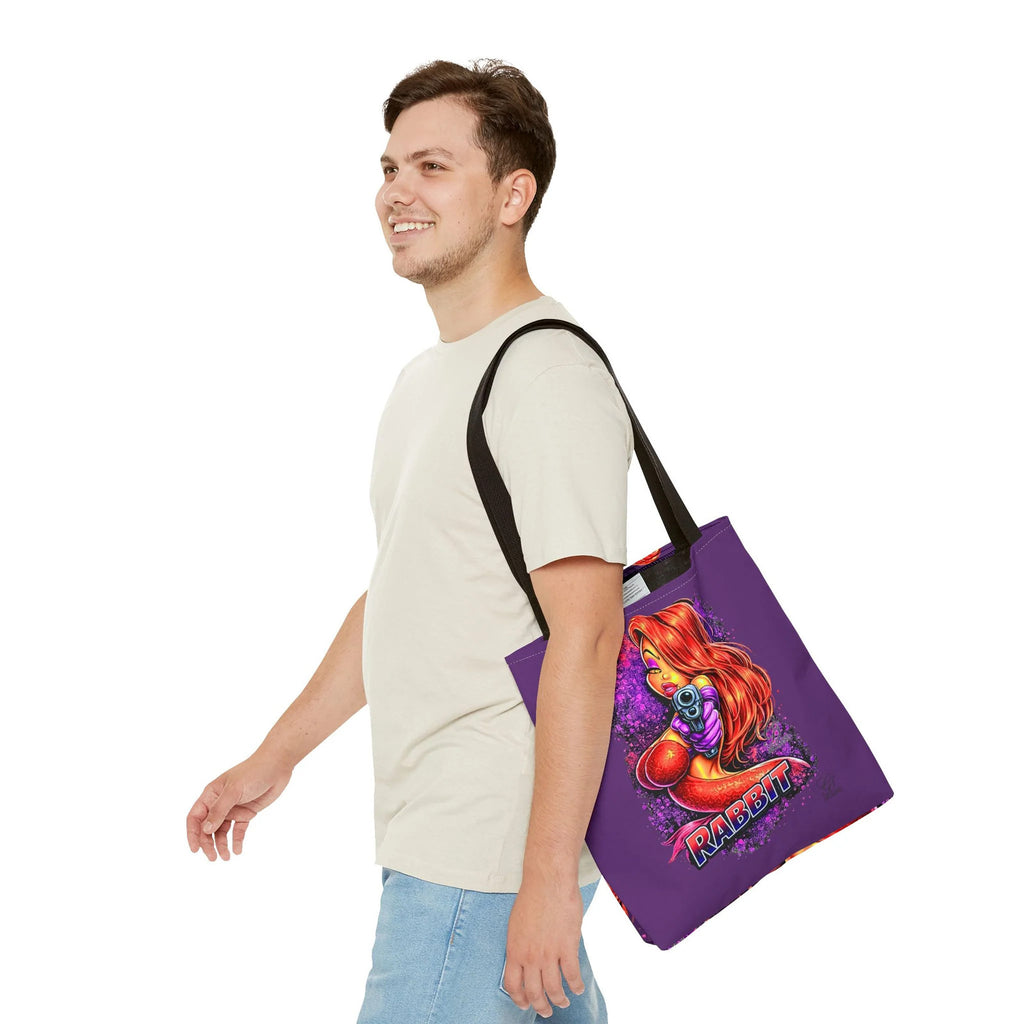 Red-Haired Femme Vixen Rabbit Jess Fatale Illustration Tote Bag | Retro Pinup