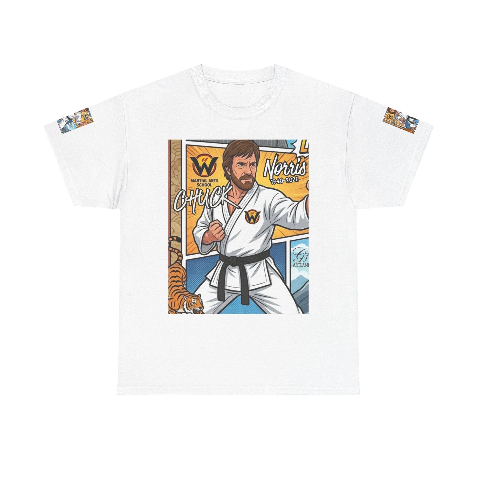 Chuck Norris Legend Karate Master Illustration Tee | Martial Arts Graphic
