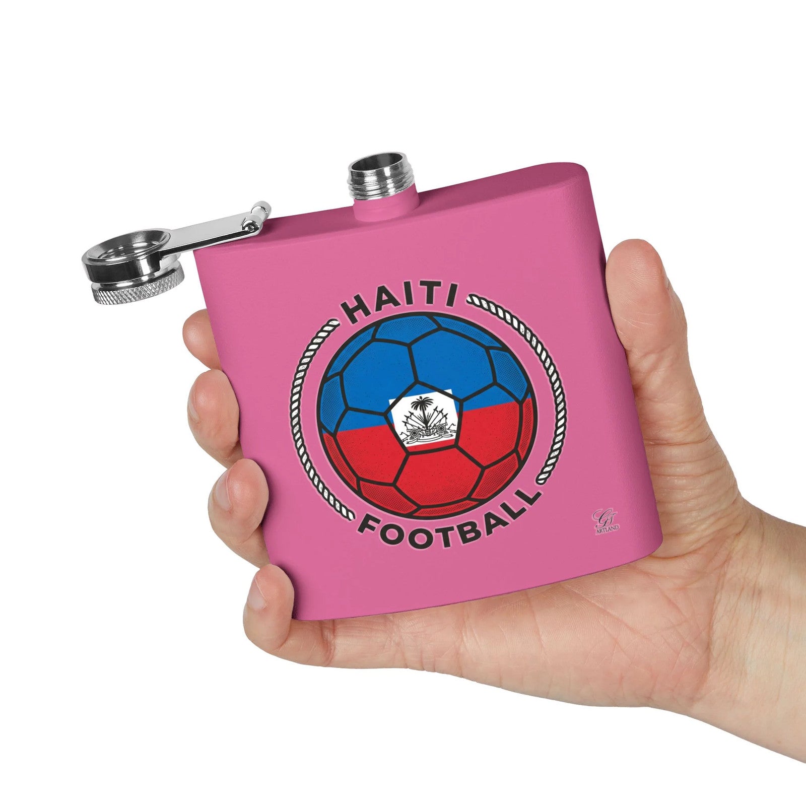 Haitian Football 6oz Stainless Steel Soccer Ball Flask