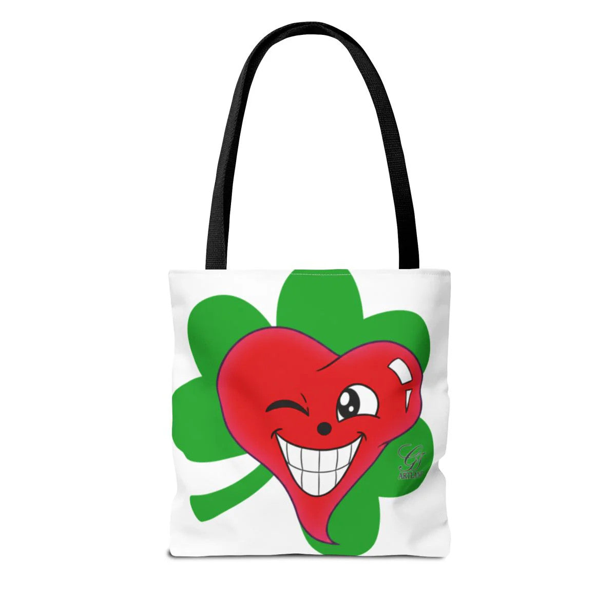 Shamrock "Lucky Art" Irish Designer Heart st patricks Tote Bag by GT Artland