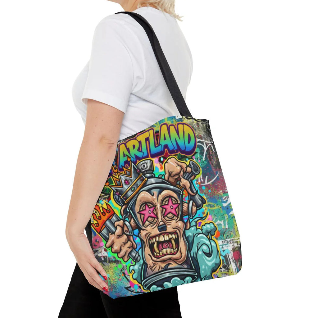Spray Can King Art God Designer Tote Bag Designer | All-Over Print by GT Artland
