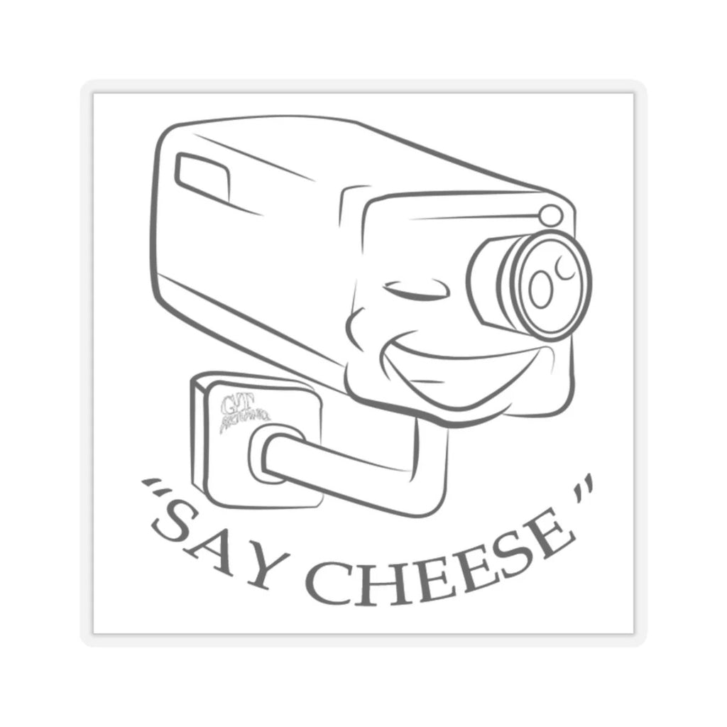 Say cheese Security Camera Kiss-Cut Stickers