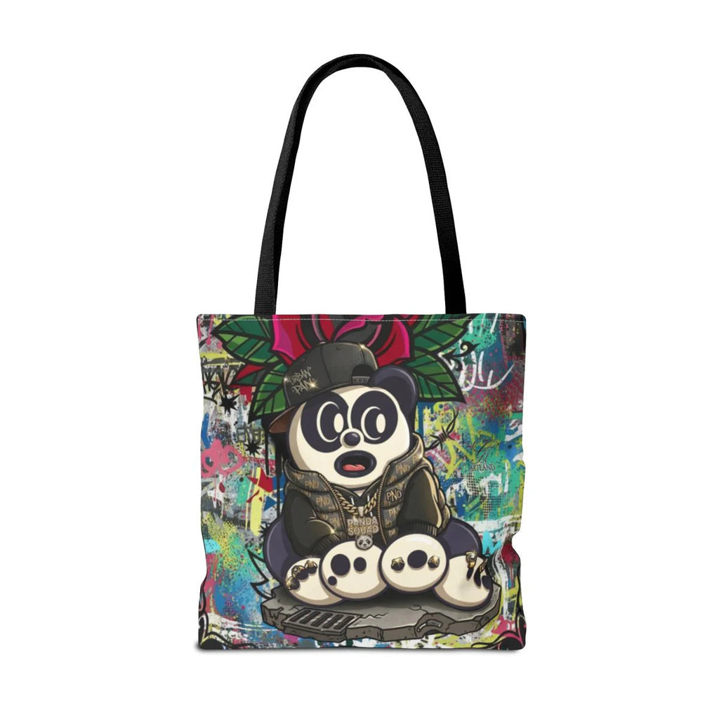 Hip Hop Panda Urban Designer Tattoo Rose Splash Tote Bag Designer | All-Over