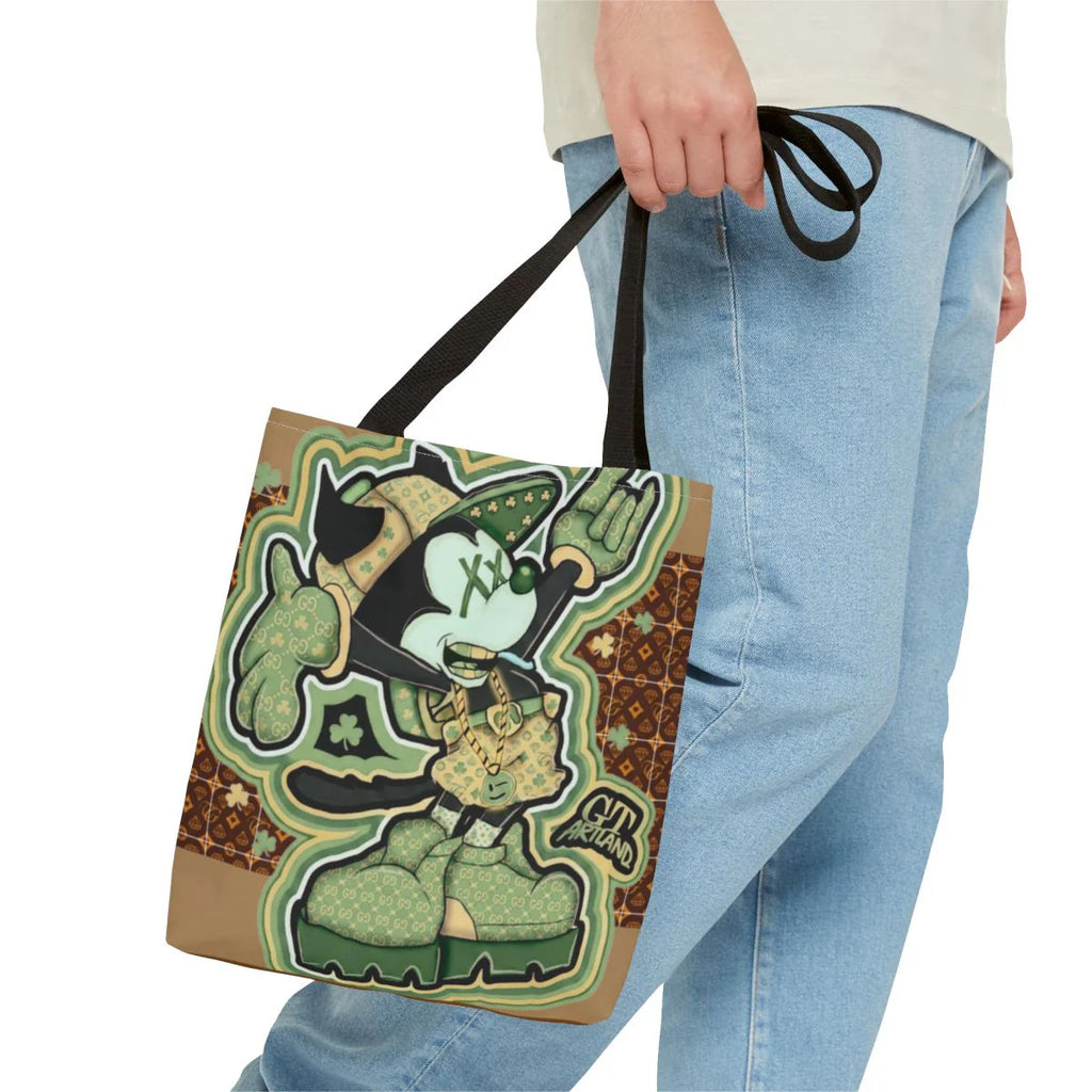 Shamrock "Lucky Art" Irish Designer mouse st patricks mickey Tote Bag by GT