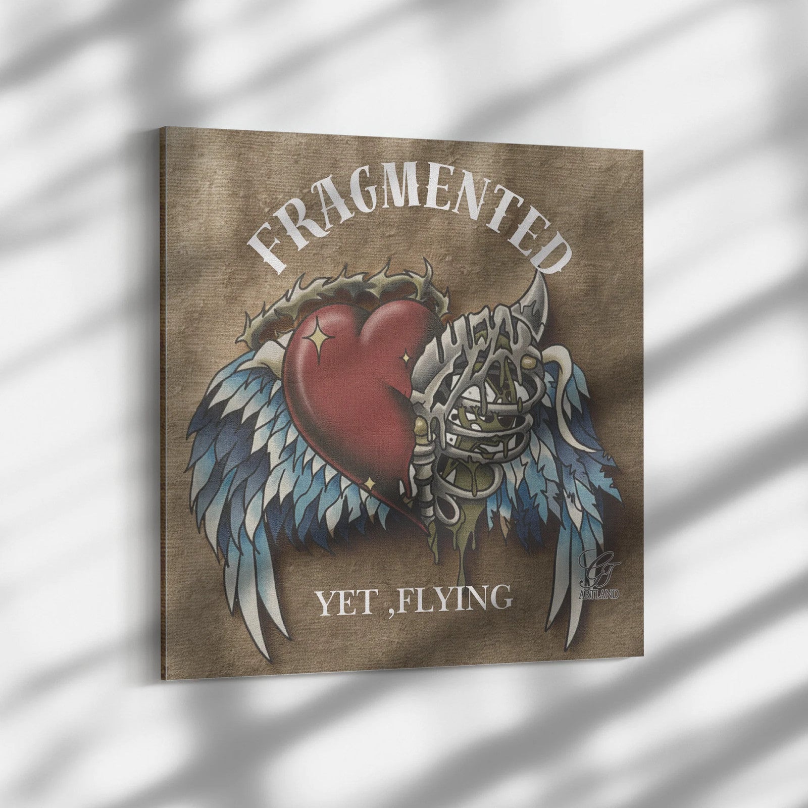 "Fragmented Yet, Flying" Motivational Canvas Wrap by GT Artland