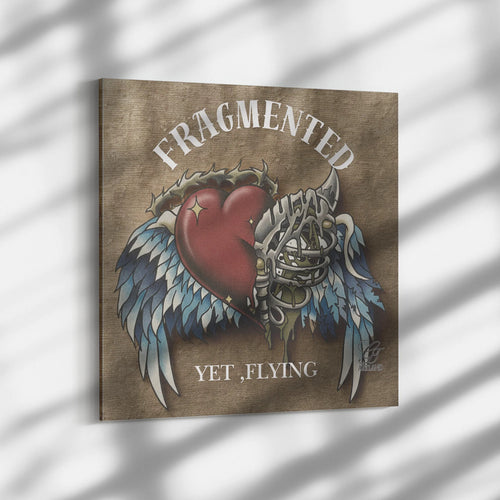 "Fragmented Yet, Flying" Motivational Canvas Wrap by GT Artland