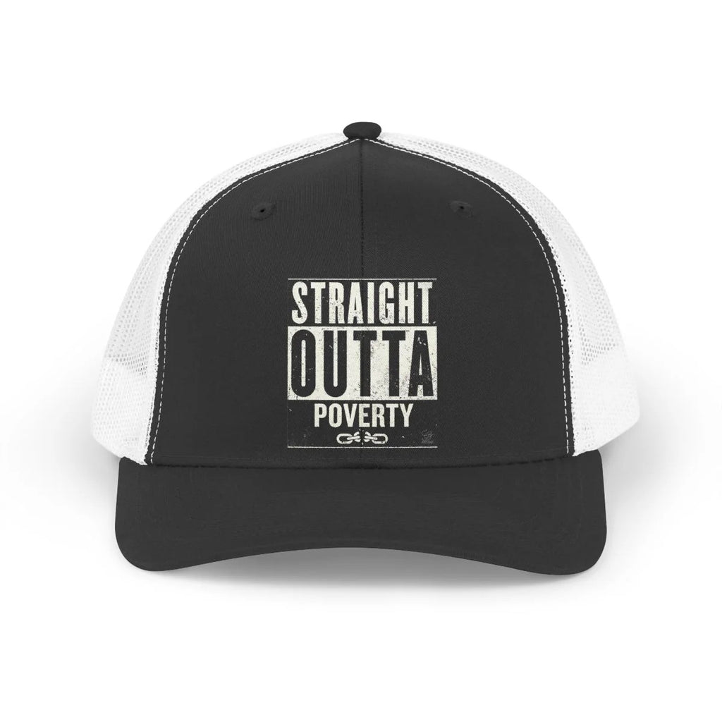 Straight outta poverty Trucker Retro Hat by GT Artland
