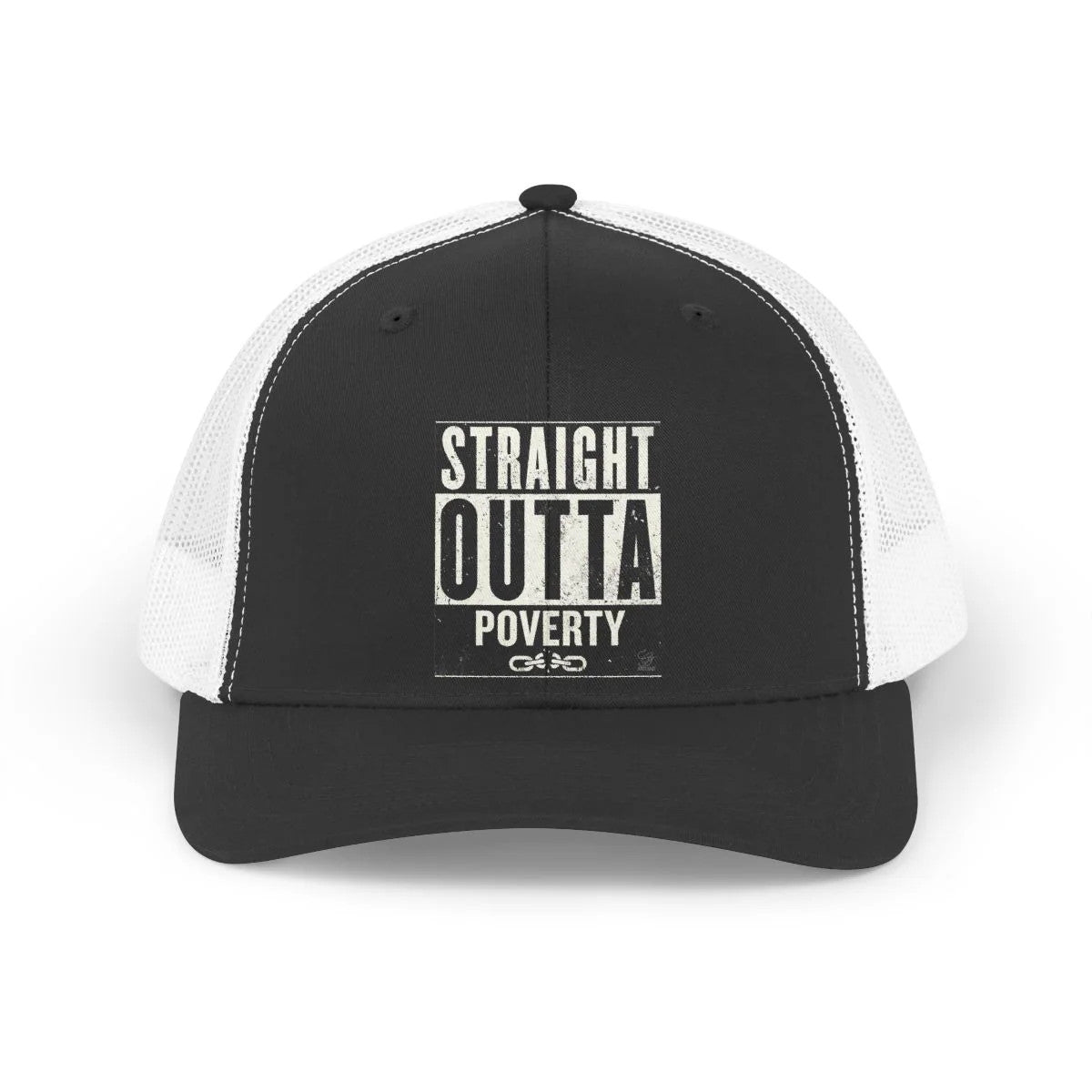 Straight outta poverty Trucker Retro Hat by GT Artland
