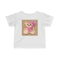 Teddy Bear with Heart Tees Infant Tee | Cute Pink Bear Baby Shirt by GT Artland