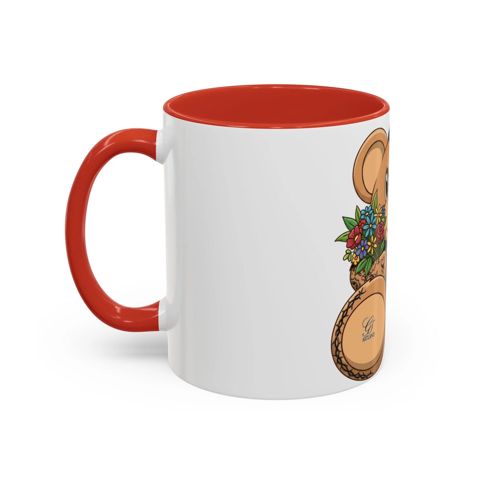 Tattooed Teddy Bear Mug | Accent Coffee Mug 11oz 15oz by GT Artland
