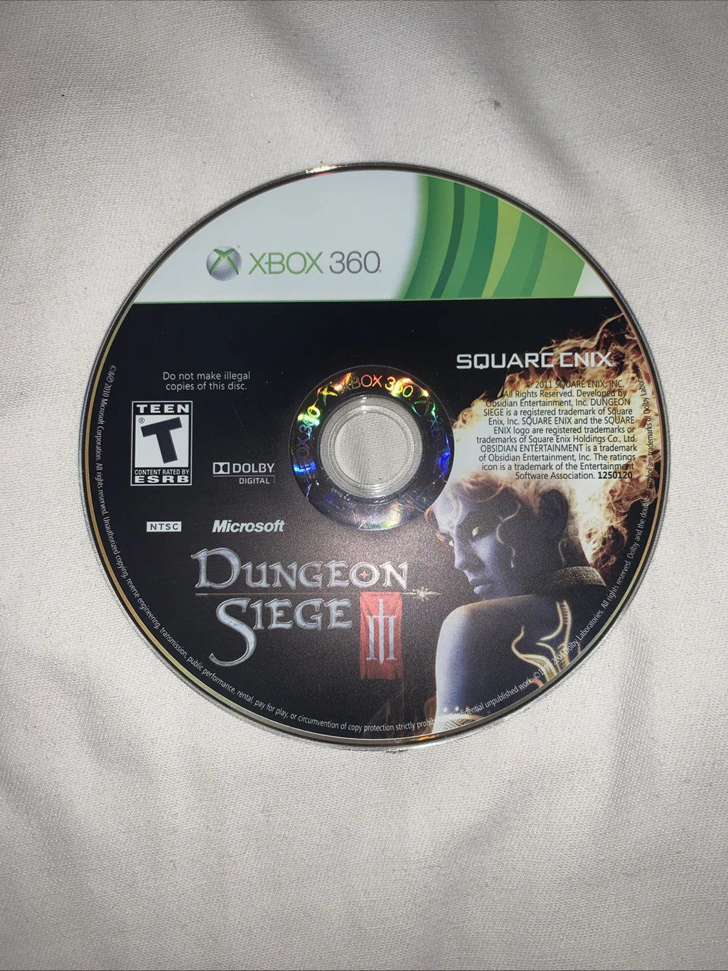Dungeon Siege III - Microsoft Xbox 360 (XB360) Disc Only Tested - No Tracking