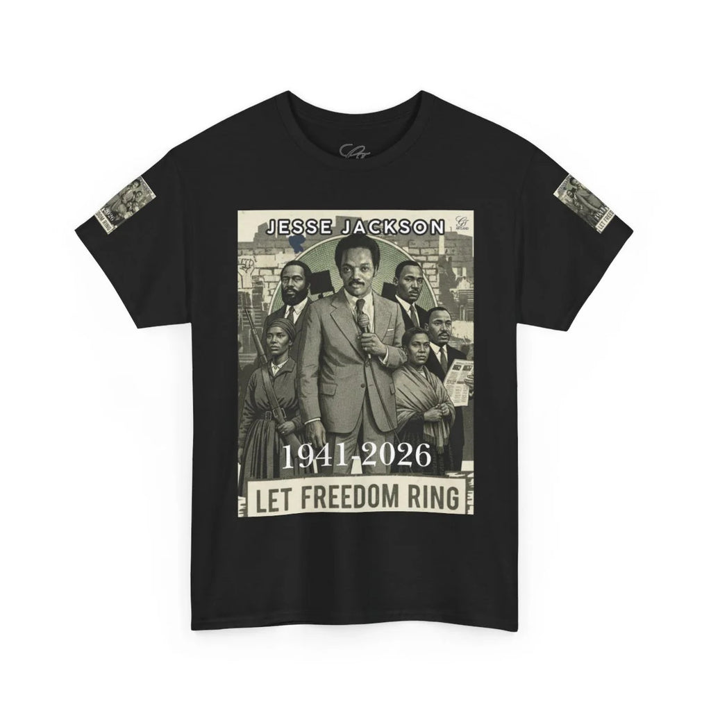 Jesse Jackson Legendary Hero Designer Deluxe Unisex Heavy Cotton Tee by GT