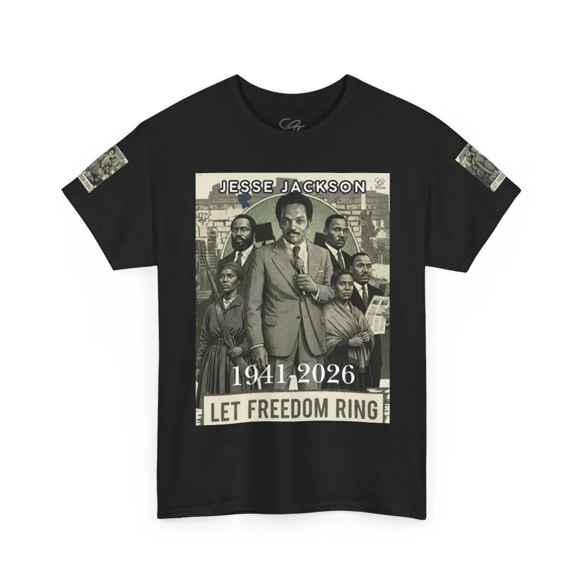 Jesse Jackson Legendary Hero Designer Deluxe Unisex Heavy Cotton Tee by GT