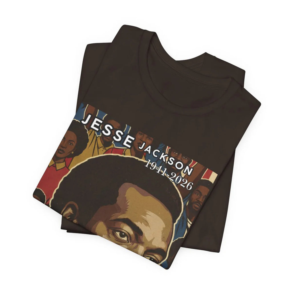 Historical Jesse Jackson Legacy Tribute with Top Title 1941-2026 Afro Style