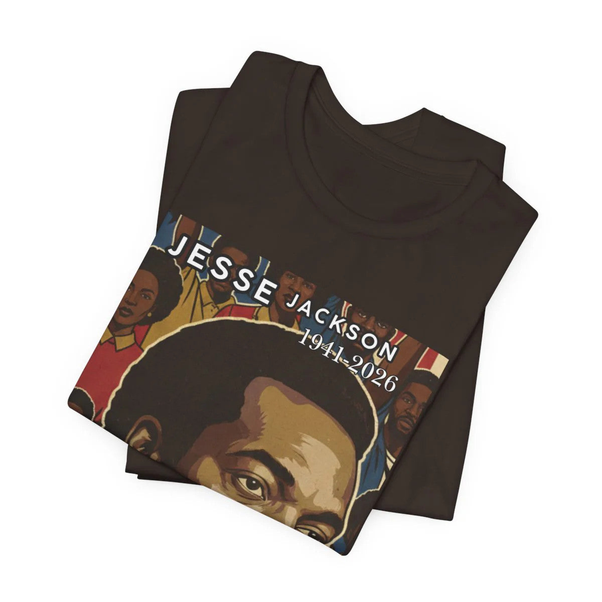 Historical Jesse Jackson Legacy Tribute with Top Title 1941-2026 Afro Style
