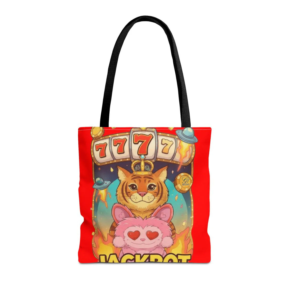 Jackpot "777" Tiger Bubu Casino Style HD Tote Bag Designer | All-Over Print by