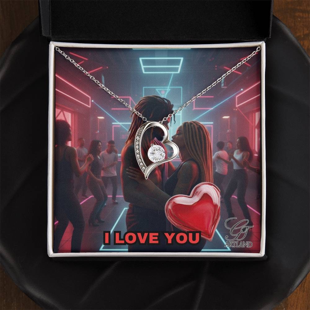 Forever I Love You Necklace Rhodium + Luxury Box by GT Artland