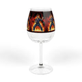 Flaming Warrior Chuck Norris Dragon Elite Illustration Wine Glass | 12oz by GT