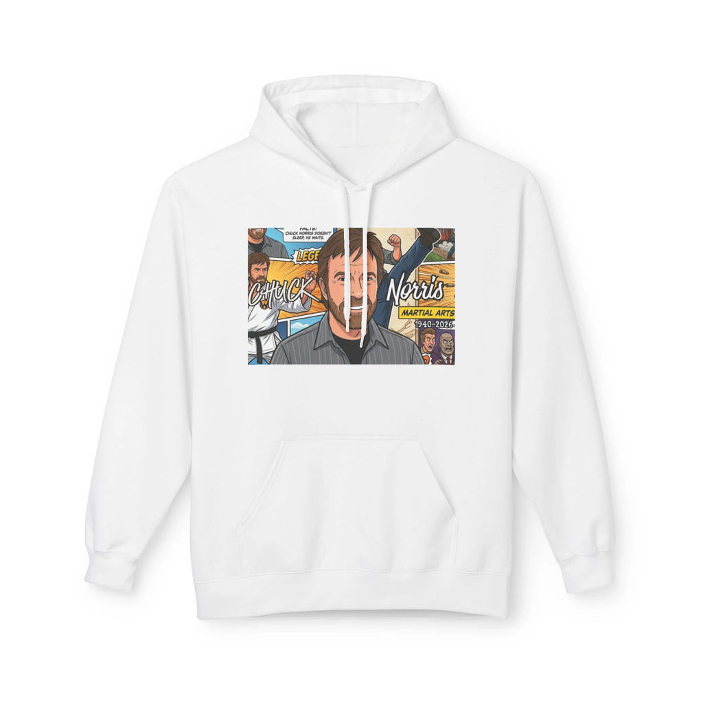 Chuck Norris Portrait Hoodie | Martial Arts Comic Illustration by GT Artland