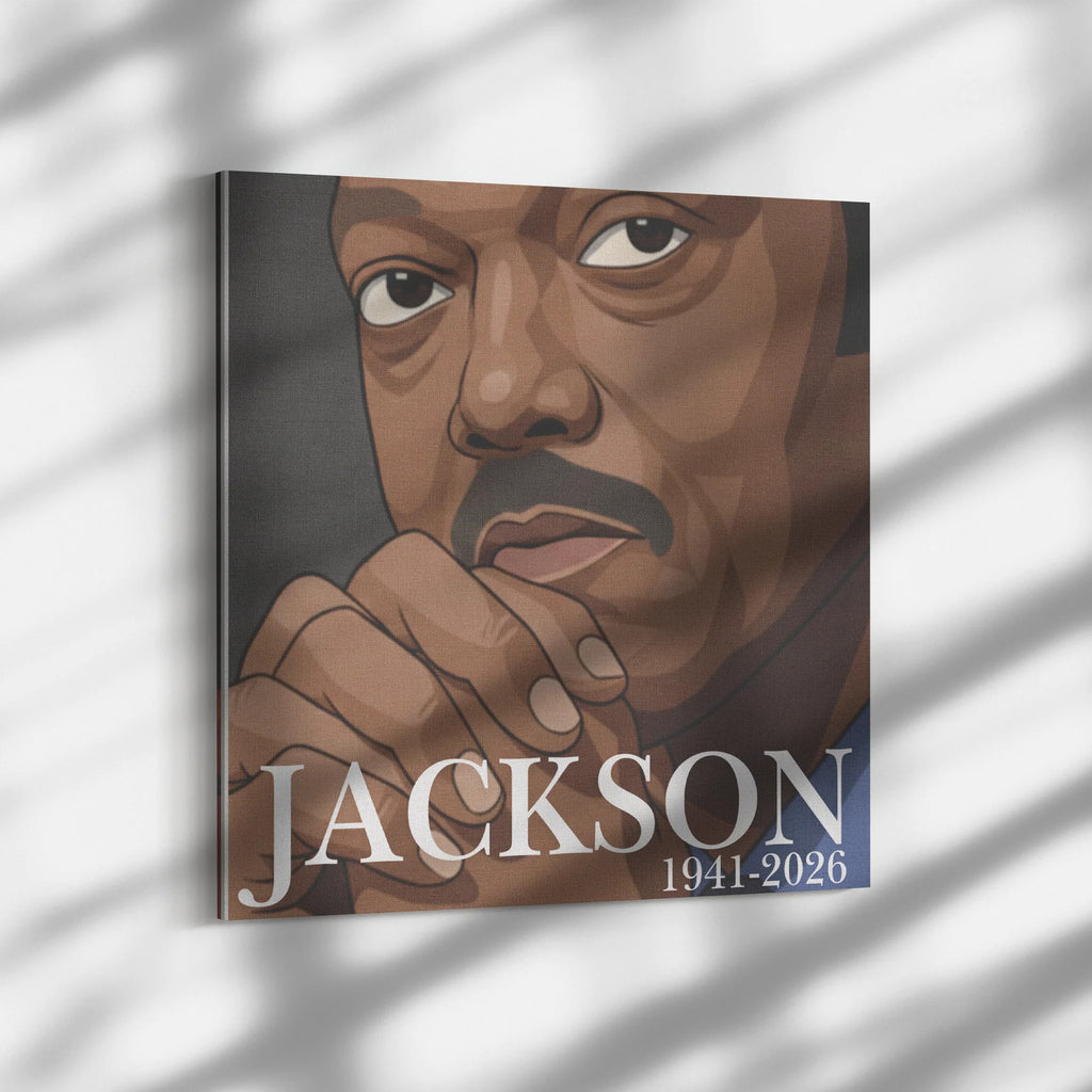 Jesse Jackson 1941-2026 Limited Edition Canvas Wrap by GT Artland