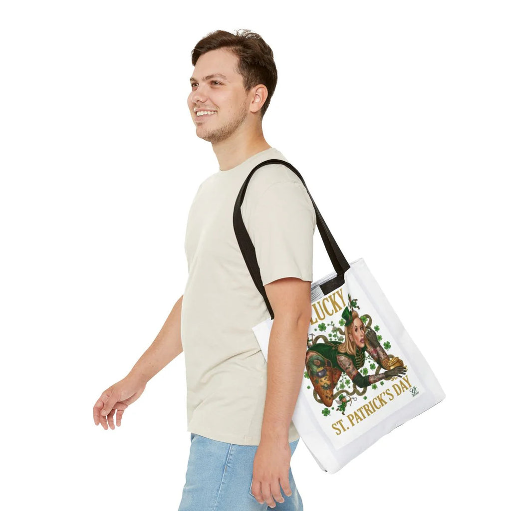 "Lucky" St Patrick's Day Tattoo Hot Sexy Vixen Designer Tote Bag by GT Artland