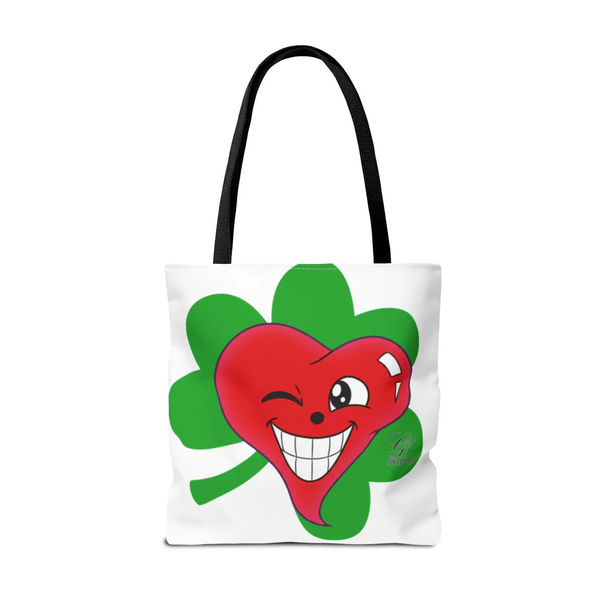 Shamrock "Lucky Art" Irish Designer Heart st patricks Tote Bag by GT Artland