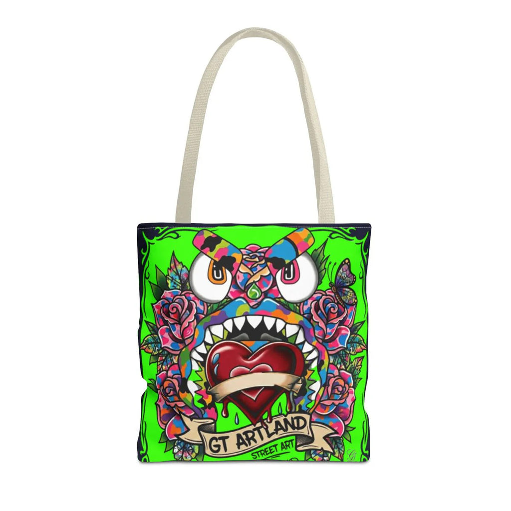 Colorful Gape Tattoo Monster Heart Tote Bag Slime Green Designer Edition |